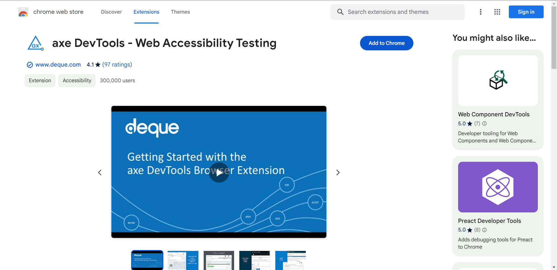AXE Chrome Extension